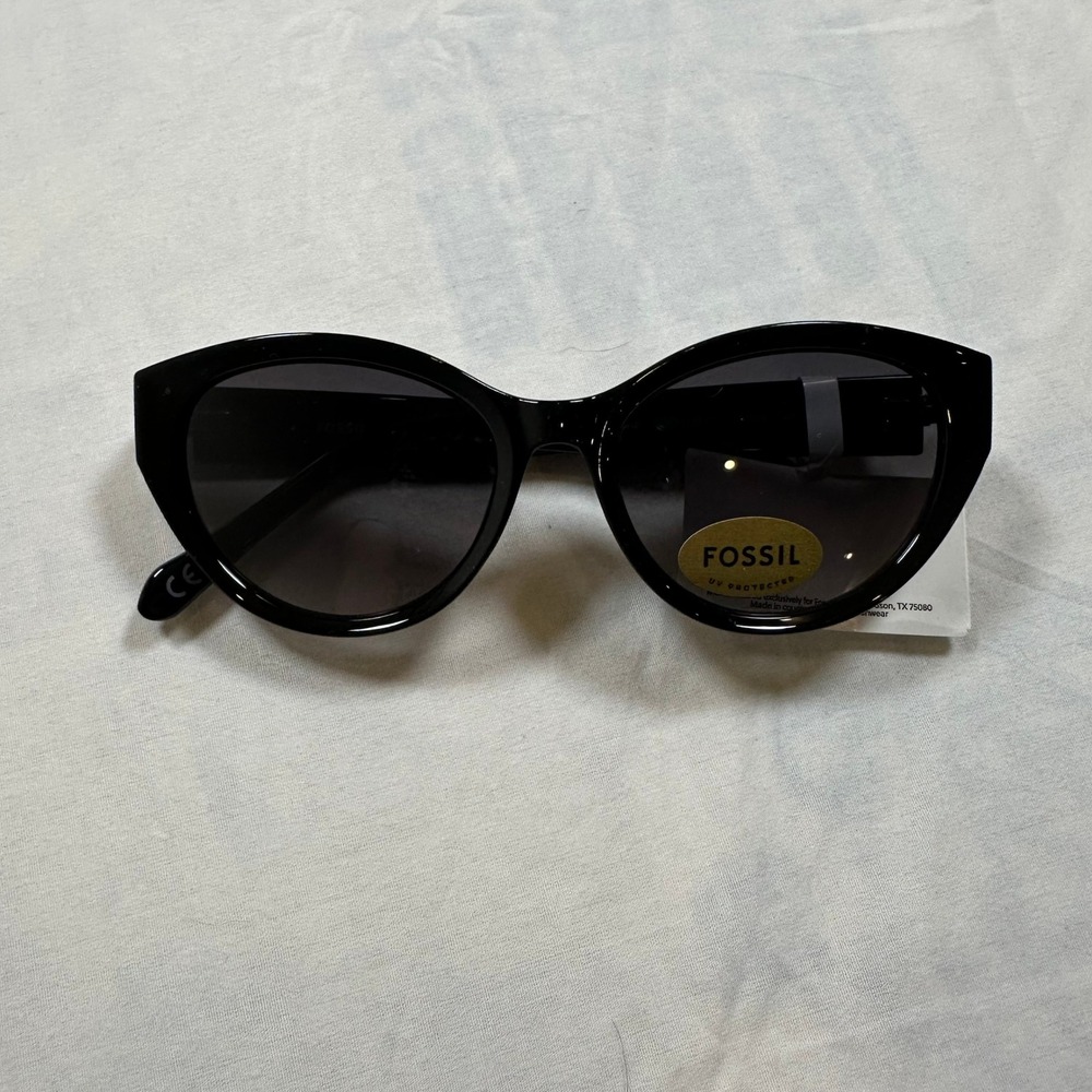 Fossil Womens Cat Eye Sunglasses Black X82839 UV Protected FW261 New